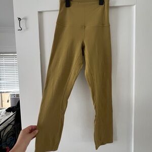Lululemon Align Size 2 Mustard Yellow High-Waisted Leggings